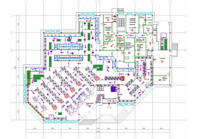 Проект магазина в dwg